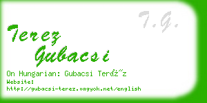 terez gubacsi business card